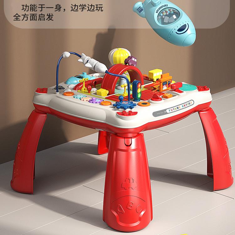 

Детский стол для игр с конструктором Happy Puzzle Просвещение Двусторонний игровой стол Столик для раннего развития ребенка Набор игрушек