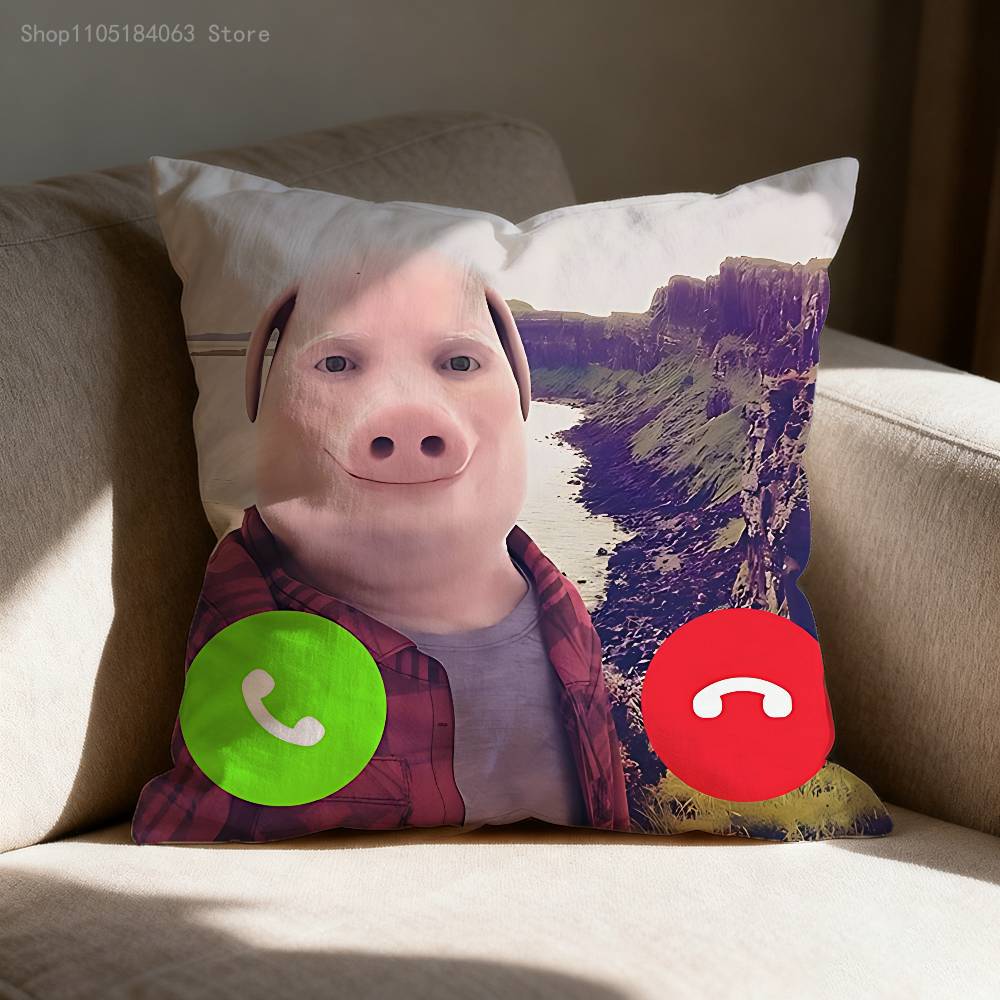 Creative Homewares Unisex John Pork Is Calling Pillow Case For Sofa Decor Car Office Room Printing Cushion Cover Decorations And Protector