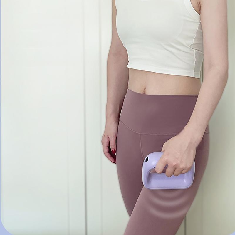 USB rechargeable multi-purpose fascia ring with 5 vibration frequencies and a waistband to free your hands from a massager