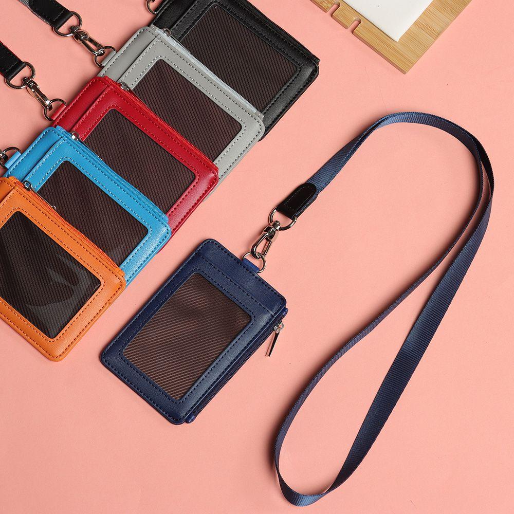 New Portable Zipper Bag Card Case Card Badge Holder Coin Purse Card Bag