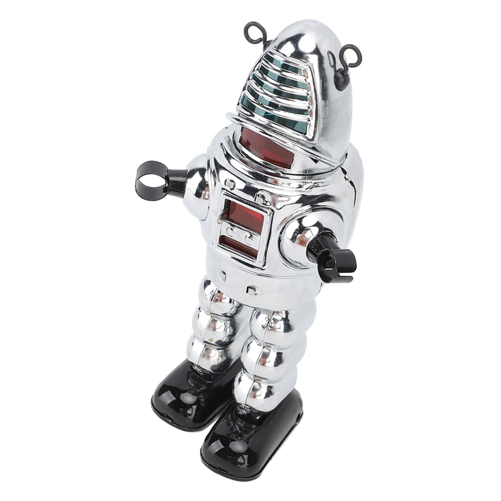 

Metal Fencing Robot Adult Clockwork Walking Figurine Toy for Collection Birthday Holiday Gift
