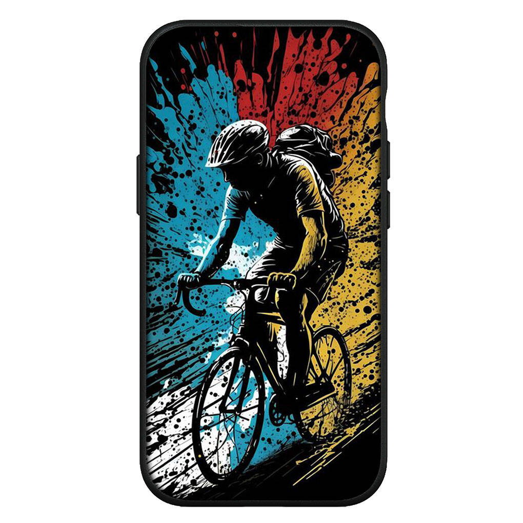 For Motorola Moto Edge 70 60 50 G54 G86 Samsung Galaxy S25 iPhone 17 16 15 Redmi Note 14 13 Pro Max Phone Case Poster Mountain Bike Cycling Art Cover