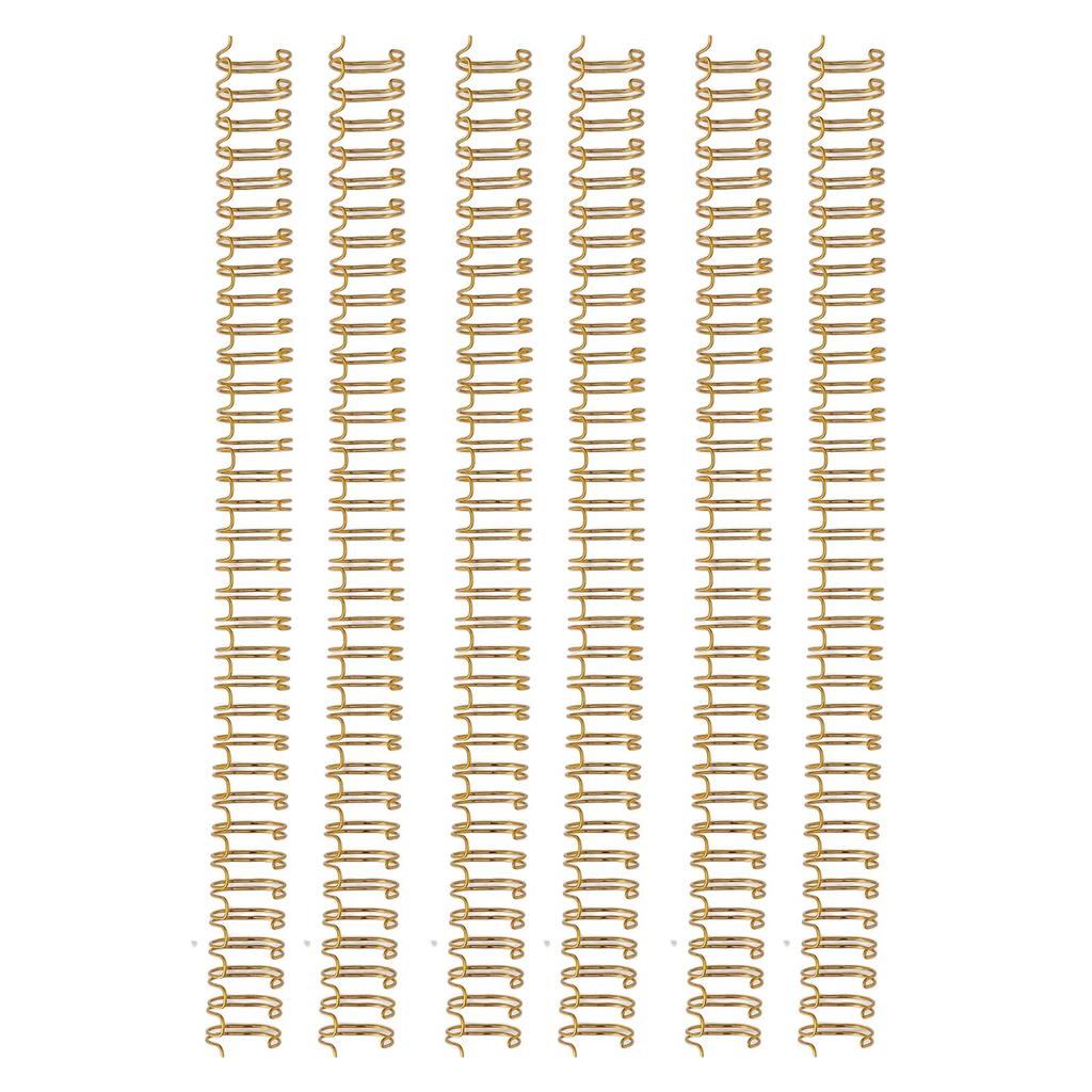 100 PEZZI Spirali per Rilegatura a Spirale 34 3:1 Passo Spire Metalliche Doppie per Rilegatura 120 Fogli di Capacità Diametro 14,300 mm