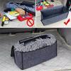 Foldable Felt Storage Bag for Car Trunk Collapsible Trunk Organizer for Travel Supplies Multi-Purpose Cargo Storage Box