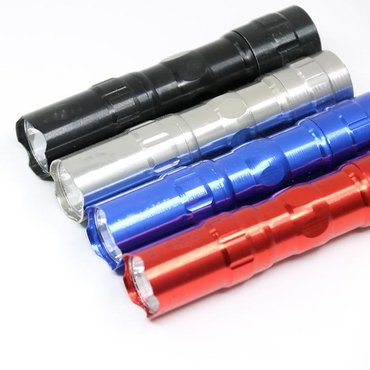 LED Mini Aluminum Alloy Flashlight – High-Brightness, Custom Logo, Single AA Battery Gift Box