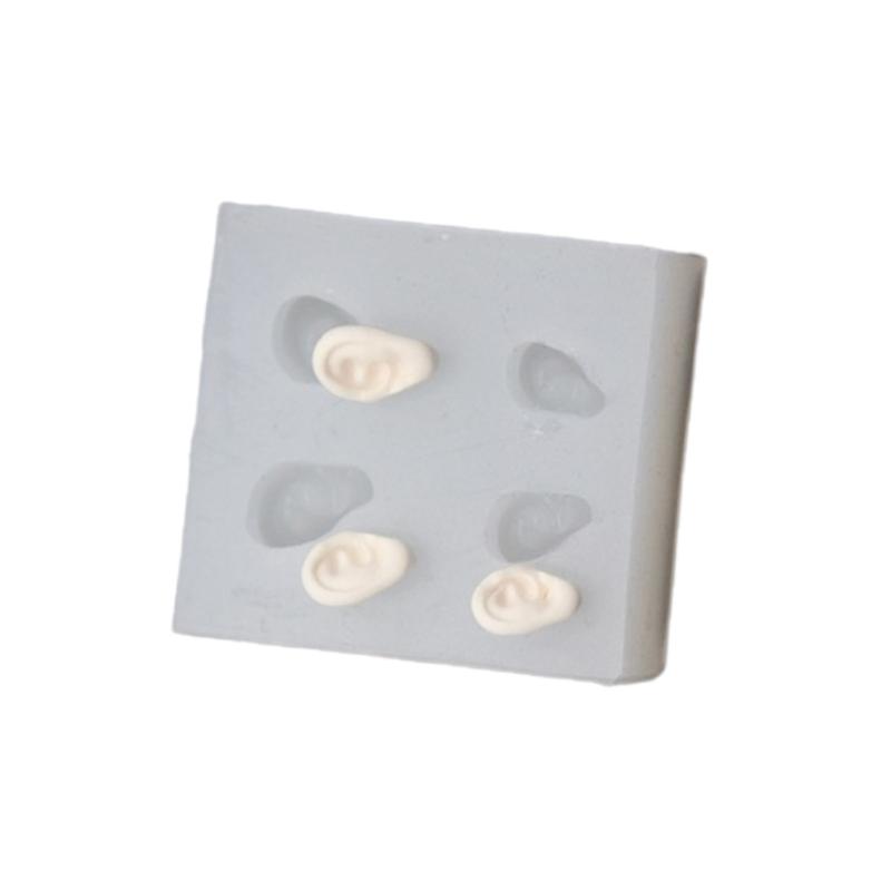 Universal Use Cute Q Doll Ear Silicone Mould Pottery Clay Ear DIY Ultra Light Clay Molds