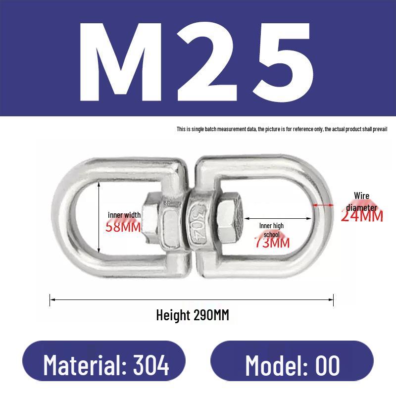 304 Edelstahl Anti-Knoten Wirbelring Achter Schnalle für Hundeleine Kette Zubehör