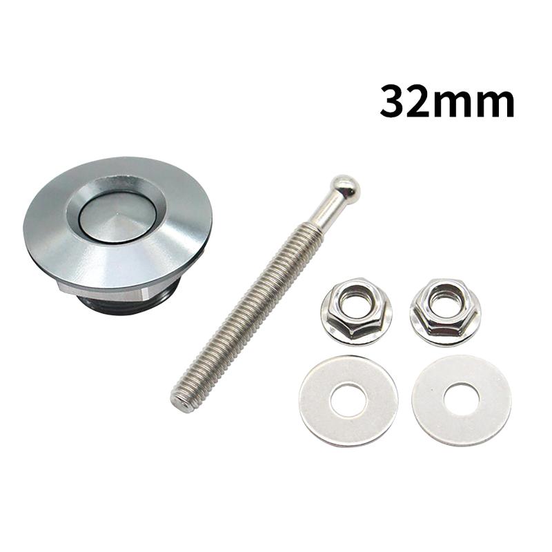 1Pcs 30/32Mm Car Push Button Bonnet Hood Pin Quick Release Latch Lock Clip Kit Aluminum Engine Exterior Parts Universal