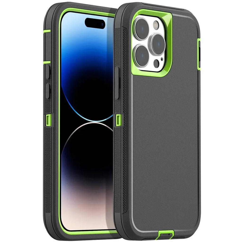 3 In 1 Hybrid Heavy Duty Armor Case for IPhone 16 Pro Max 15 14 13 12 11 Shockproof Cover for IPhone 7 8 Plus X XS Max XR Otter Case Box Cover