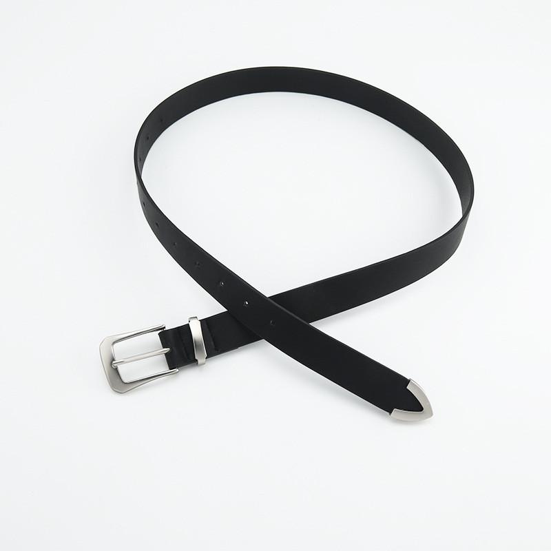 Vintage Women's Belt New Casual Leather Belt Retro Simple Match Denim Belt Ins Wind Black In Stock