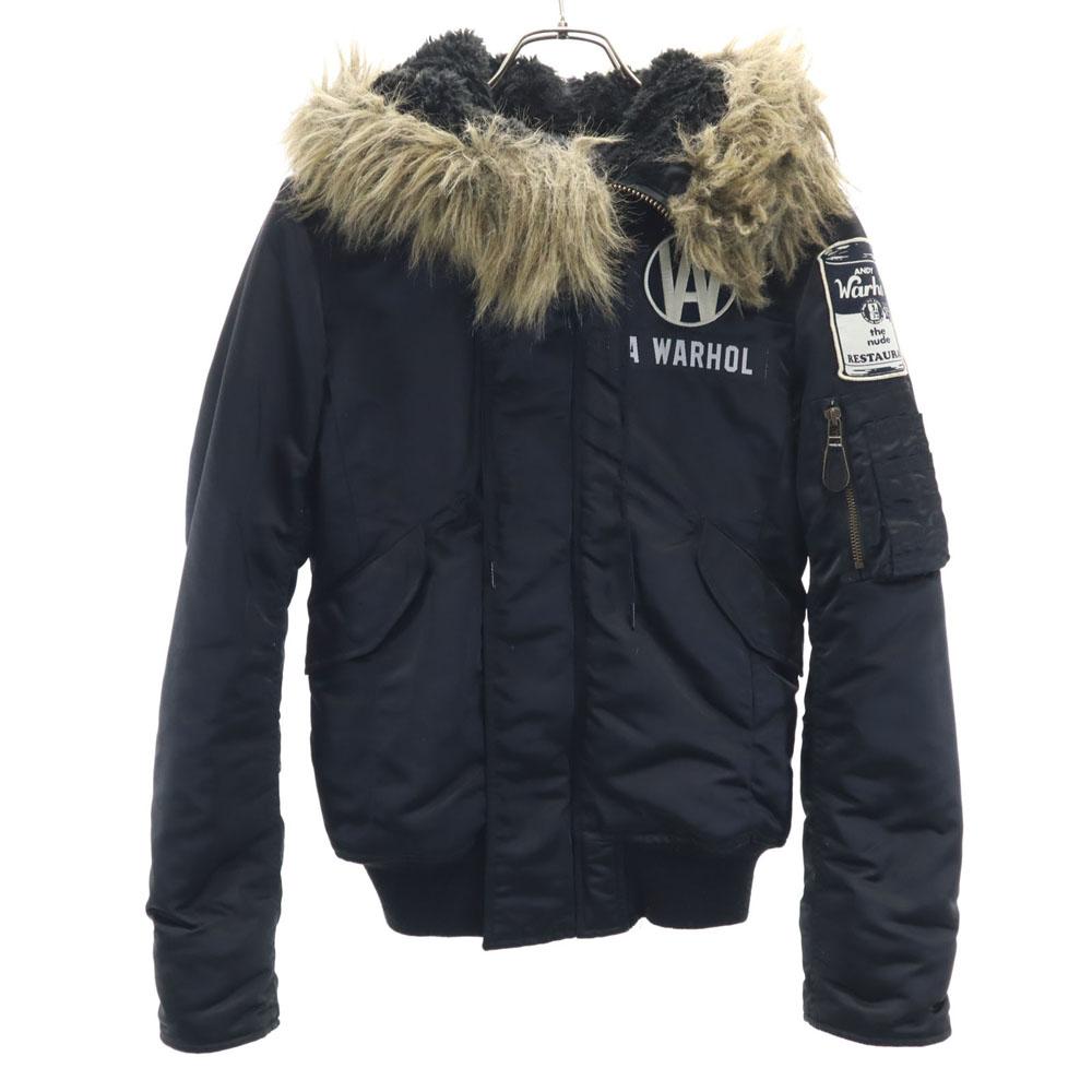 

HYSTERIC GLAMOUR Primaloft N2B меховой пуховик свободный черный худи женский б/у