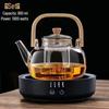 Japanese-Style Handmade High-Temperature Resistant Glass Teapot with Large Bamboo Handle for Brewing