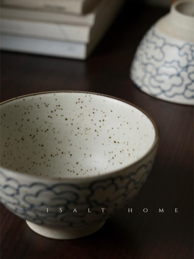 Creative Handmade Ceramic Vintage Rough Rice Bowl Dessert Breakfast Yogurt Oatmeal Party Tableware Eco-Friendly Dishwasher Safe