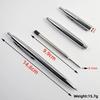 Metal Ballpoint Pen Stainless Steel Push Style 0.7mm Blue Black Ink School Stationery Supplies Color Silver Gold Pens