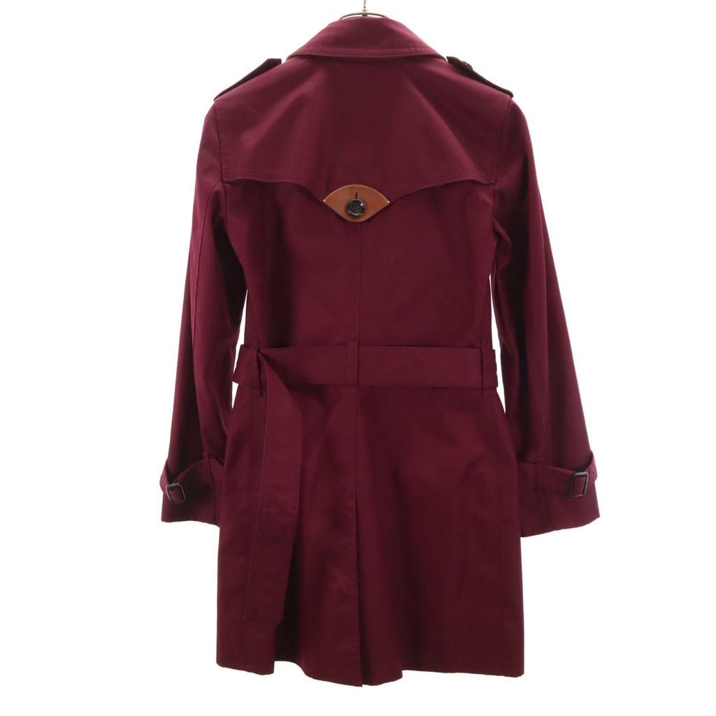 COACH trench coat XS Burgundy With cover Women Used