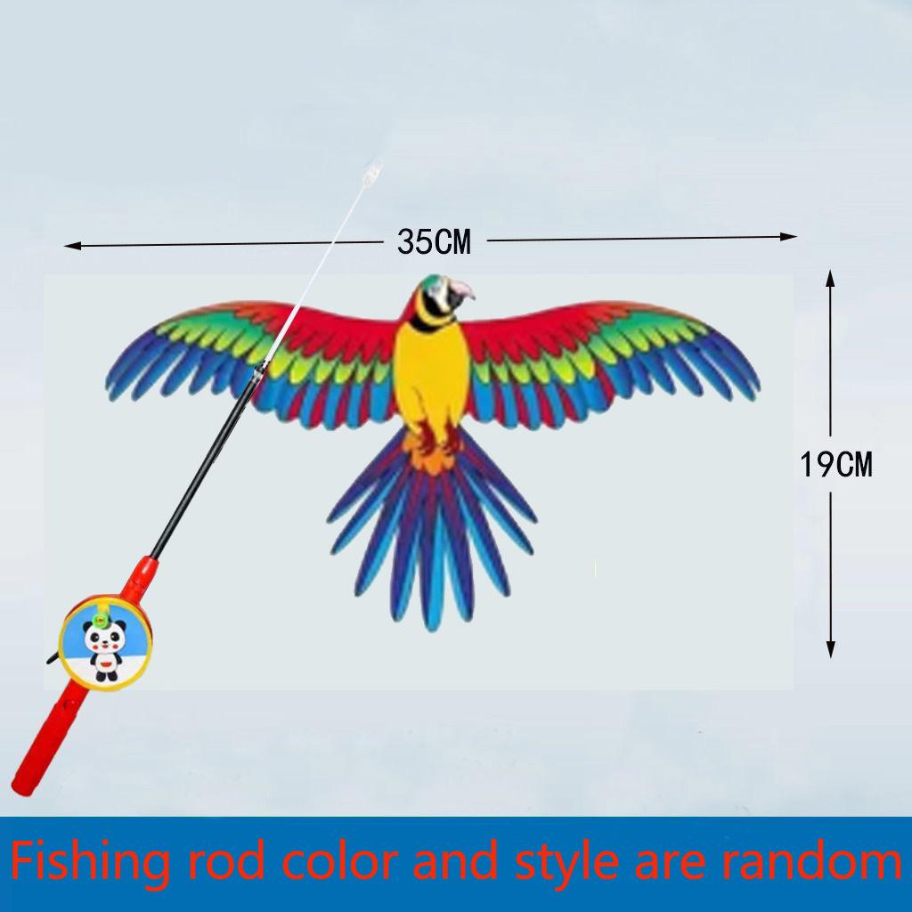 New Dynamic Kite Fishing Rod Kite Children S Swallow Kite Breeze Easy Fly Handheld Wings Shaking Stall