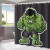 1pc The Hulk Shower Curtain, Polyester, Machine Washable, with Hooks, for Bathroom Decoration