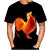 3D Printed Personality Rooster T Shirt For Men Funny Animal Pattern Tees Summer Loose Round Neck Tops Short Sleeve Kids T-Shirts