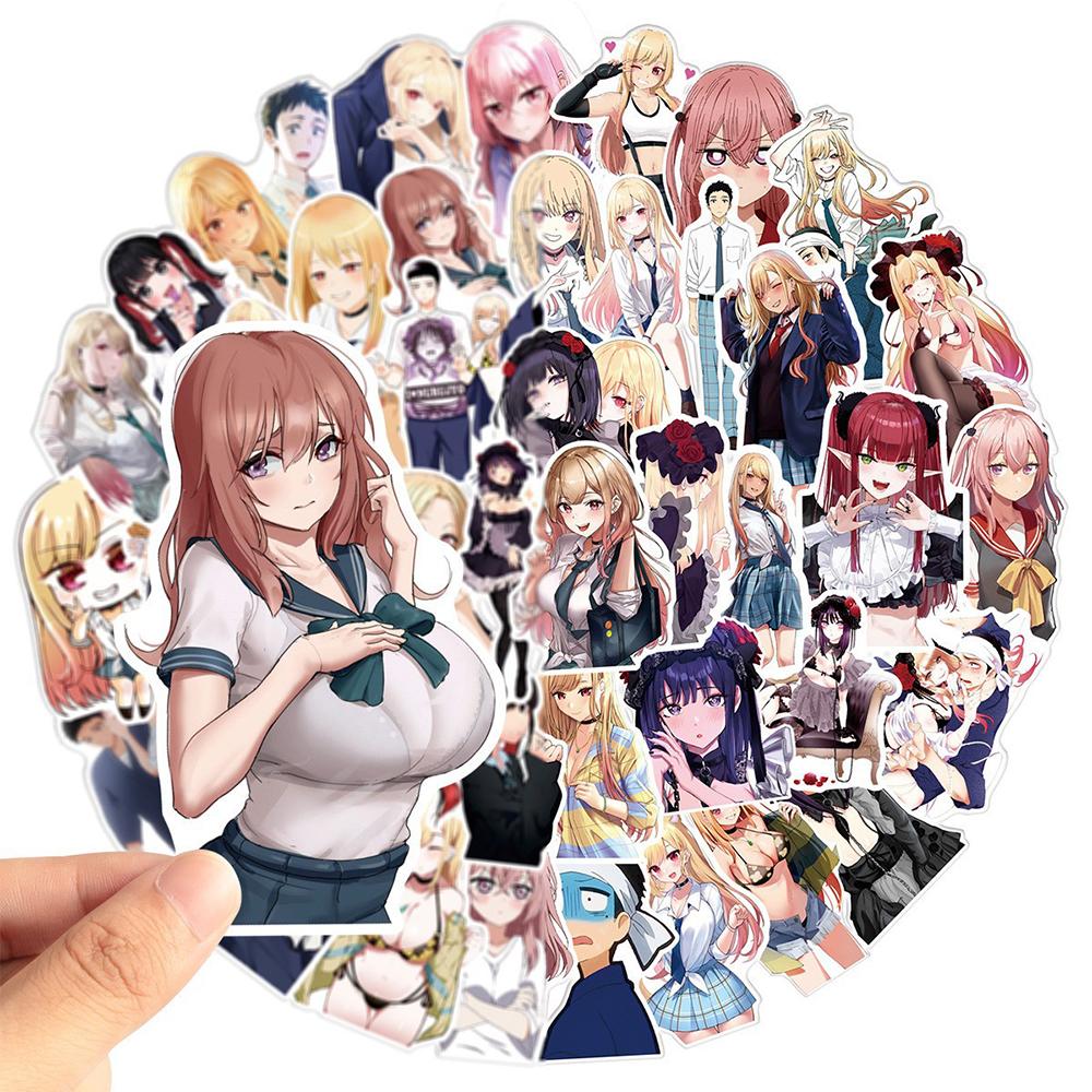 10/30/50pcs Anime My Dress Up Darling Kitagawa Marin Cartoon Stickers DIY Scrapbook Phone Luggage Car Kawaii Girl Decals Kid Toy