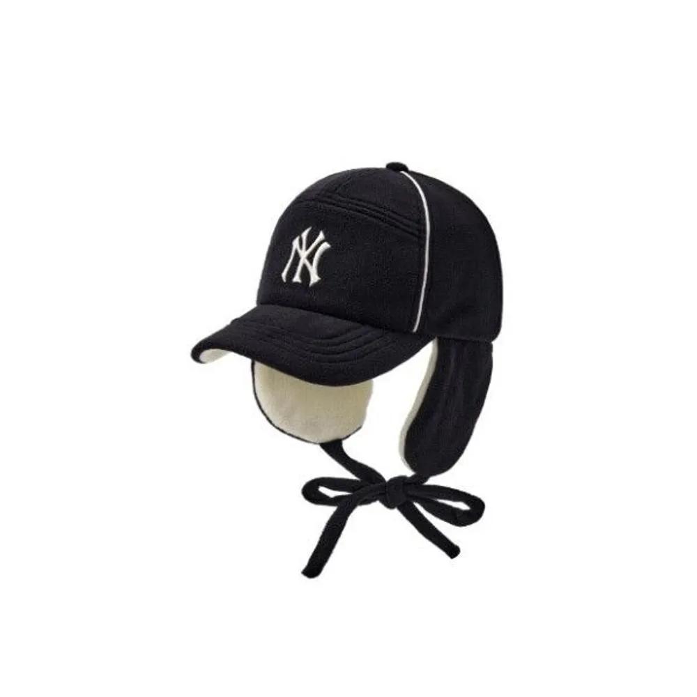 [MLB] Kids  Cap JQT 7AWMR0146-50BKS Gorpcore Fleece Earflap Cap New York Yankees F4
