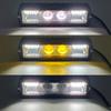 18W Off Road LED Light Bar For Truck White Yellow Dual Color Flashing Work Lamp