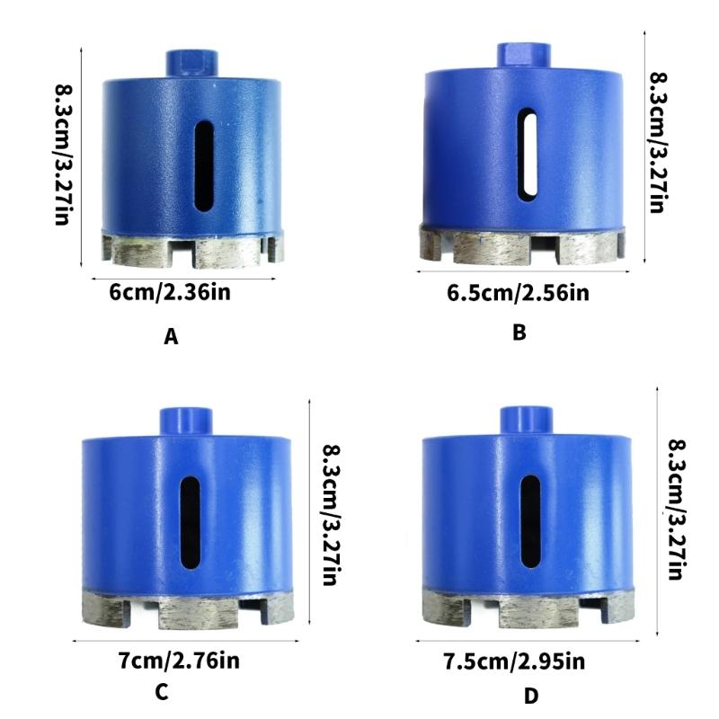 High Efficiency Drill Bit 60mm/65mm/70mm/75mm/80mm/85mm/90mm/95mm for Marble Tile Surfaces with Quick Heat Dissipation