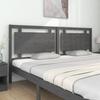 VidaXL Headboard Grey 205.5x4x100 Cm Solid Pine Wood 817962