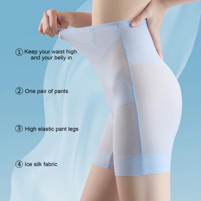 Sicherheitsshorts aus Eisseide, nahtlose Unterwäsche mit hoher Taille, ultradünne, atmungsaktive Schlankheits-Leggings