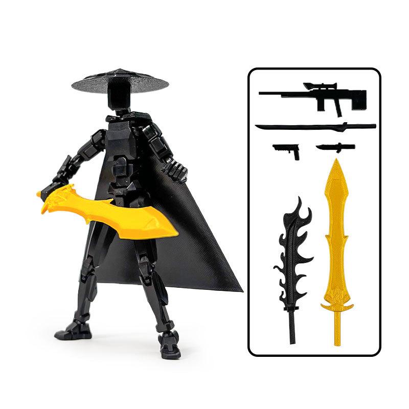 3D Articulated Figures Action Figure Set Giant Sword Titan Robot T13 Action Figure DIY Dummy Doll Jointed Ornament