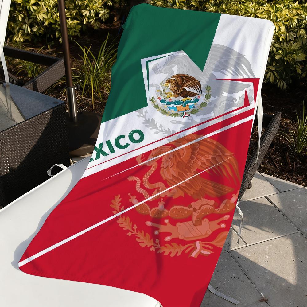 Flag Of Mexico Towel Soft Pool Gift For Travel Gym Shower Camping Quick Dry Sports Large Beach Towels