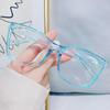 Clear Computer Glasses For Women Fashion Anti Blue Light Myopia Eyeglasses Men Square Oversized Eyewear Diopter 0 To -600
