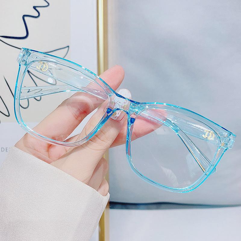 Clear Computer Glasses For Women Fashion Anti Blue Light Myopia Eyeglasses Men Square Oversized Eyewear Diopter 0 To -600