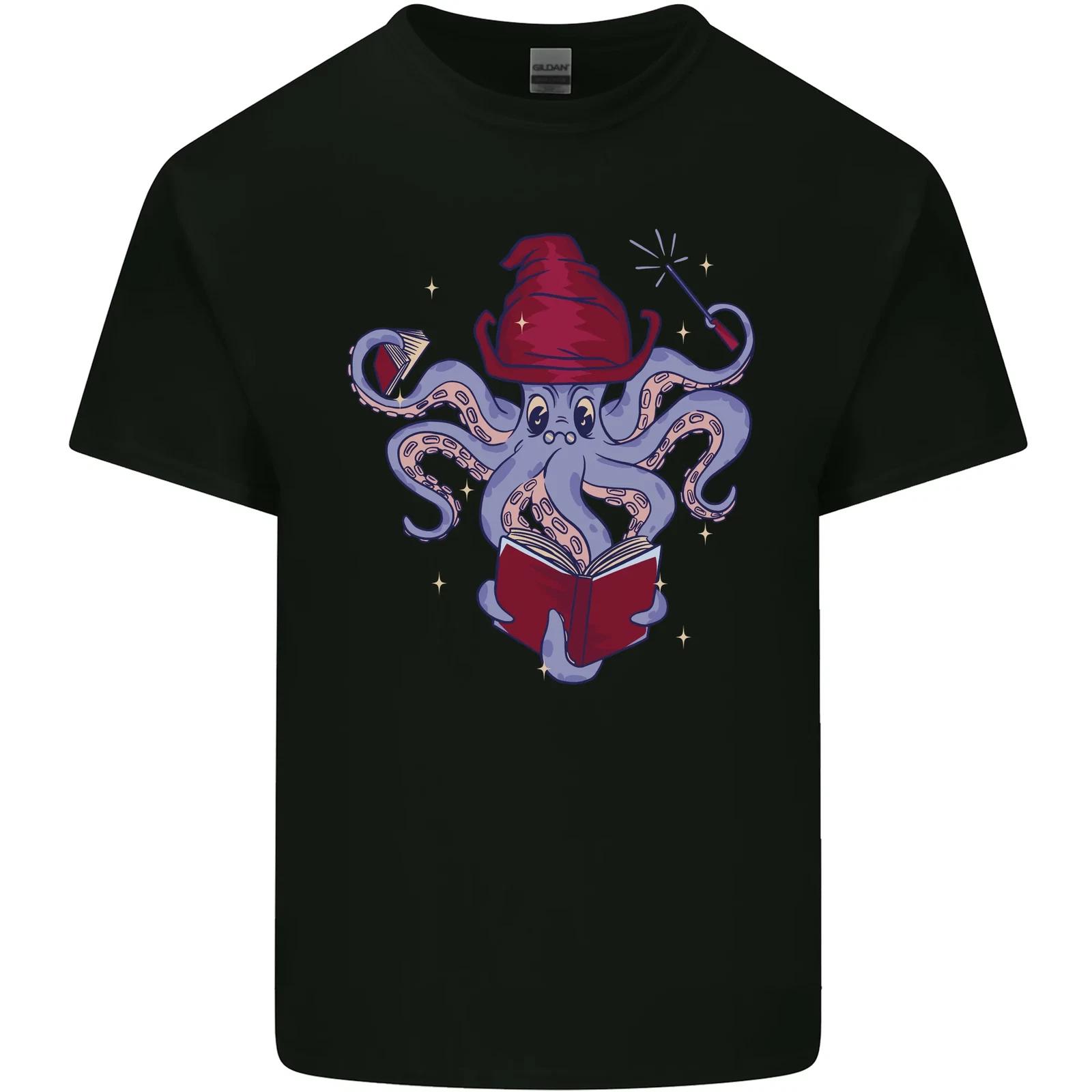 An Octopus Wizard Magic Magician Kids T-Shirt Childrens M