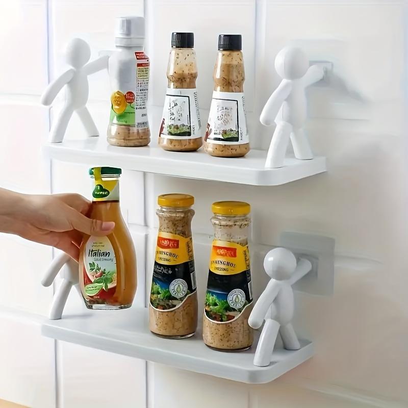 1PC [Modern Storage Shelf] Modern Plastic Chic Humanoid Wall-Mounted Storage Shelf - Organizer for Kitchen & Bathroom