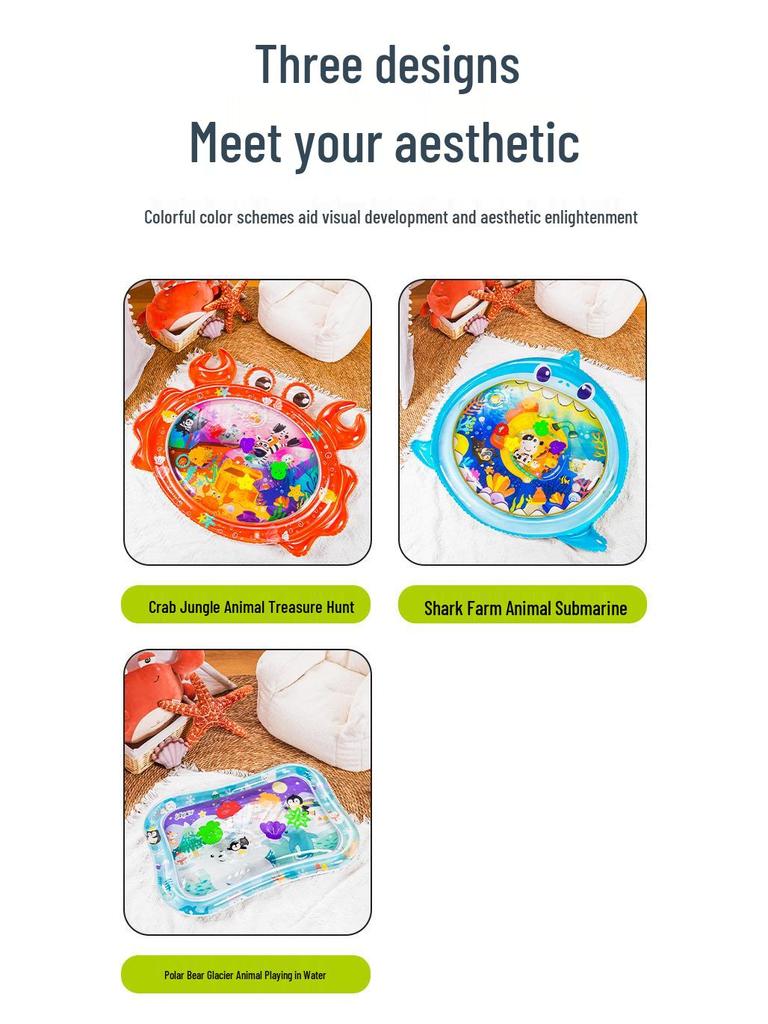 Jollybaby Baby Crab Crawling Water Mat for 0-1 Year Olds