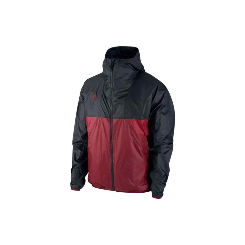 Nike ACG Lightweight Colorblock Hooded Jacket Black Dark Beetroot CK7239-011 M