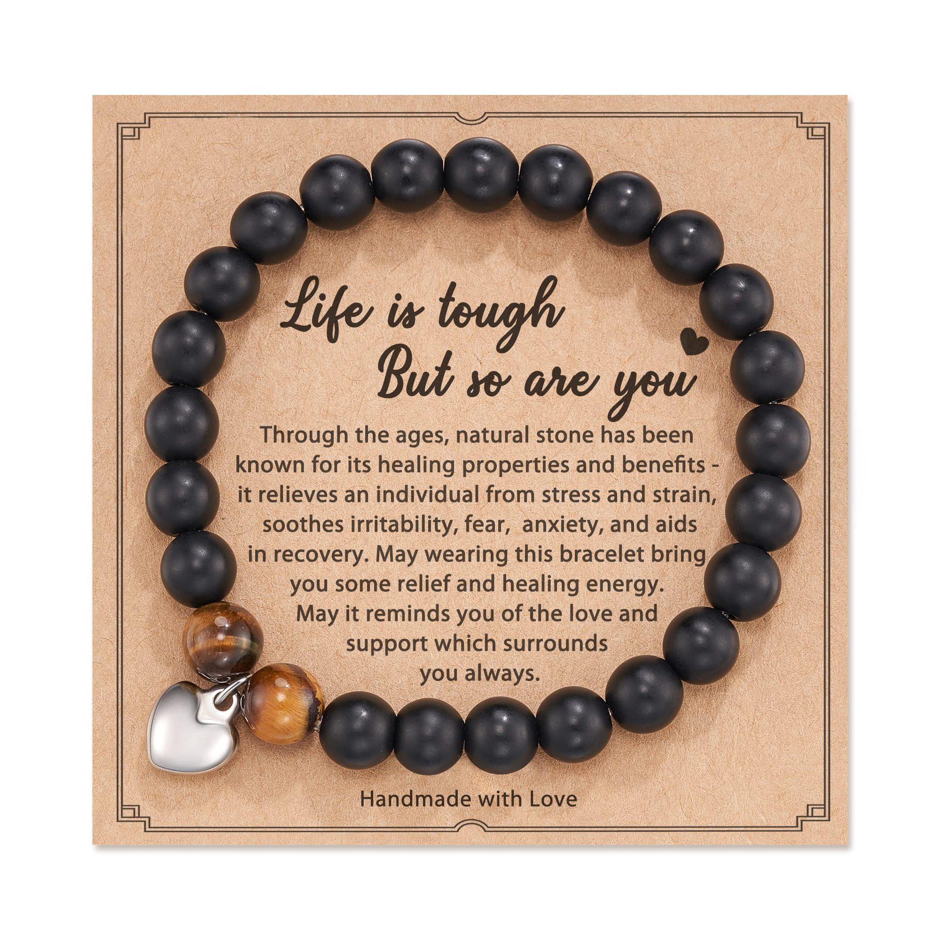 Женский розовый браслет из бусин зебры. Подарок для дочери и матери Нана Браслет из натуральных кристаллов для исцеления души