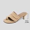 Fashion 2025 New Women Sandals Casual Fashion 5cm Sexy Thin High Heels Open Toe Summer Slip On Sandal Nude Red Wedding Shoes Plus Size