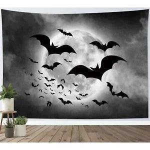 Tapestry of a creepy bat on a full moon 75x100