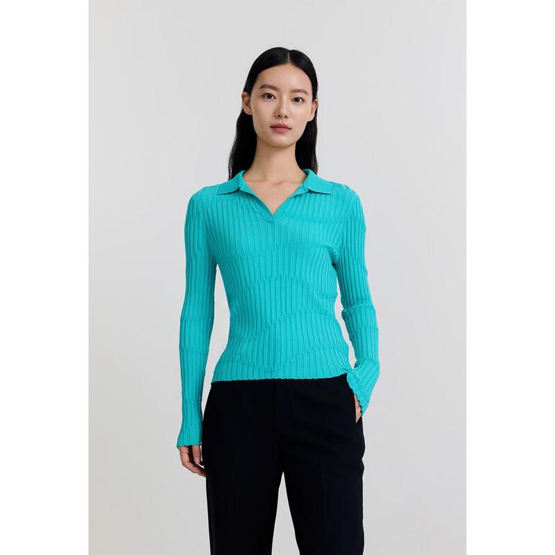 

Gejin Classic Lapel Slim Fit Knit Shirt XL