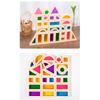 25 db egymásra rakott építőkockák Montessori játékok Építőjátékok Színes geometriájú Érzékszervi játékok Fa szivárványkockák óvodások számára