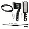 Positioning Hair Cutting Comb Hair Styling Silicone Hair Cutting with Hair Holes Extreme Hand Push Oil Head Hair Cutting Comb