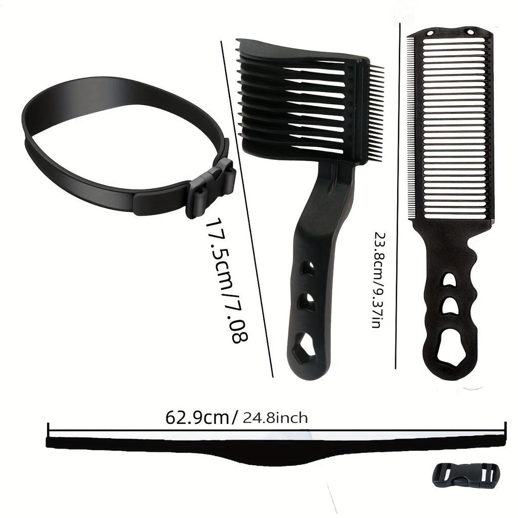 Positioning Hair Cutting Comb Hair Styling Silicone Hair Cutting with Hair Holes Extreme Hand Push Oil Head Hair Cutting Comb