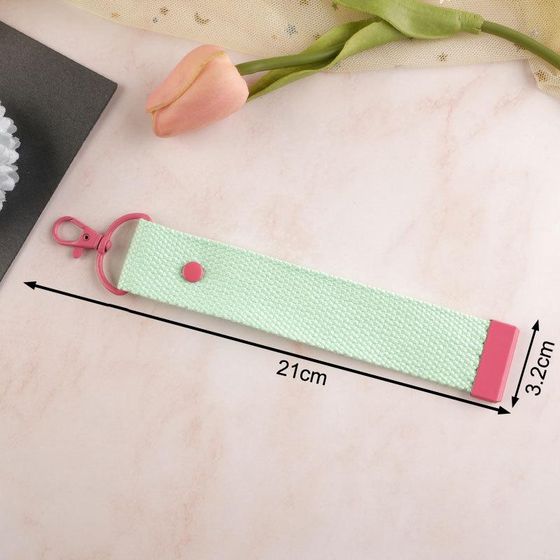 Baumwoll-Schlüsselanhänger-Lanyard Autoschlüssel Canvas-Riemen Schlüsselanhänger Schultasche Rucksack Anhänger Schlüsselkette Handgelenkschlaufen