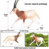 Animal Simulated Wild Antelope Elk Horned Horse Model Ornament Children Toy