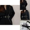 Stylish Pu Womens Belt Versatile Accessory For Dresses And Coats With Elegant Detail Chain