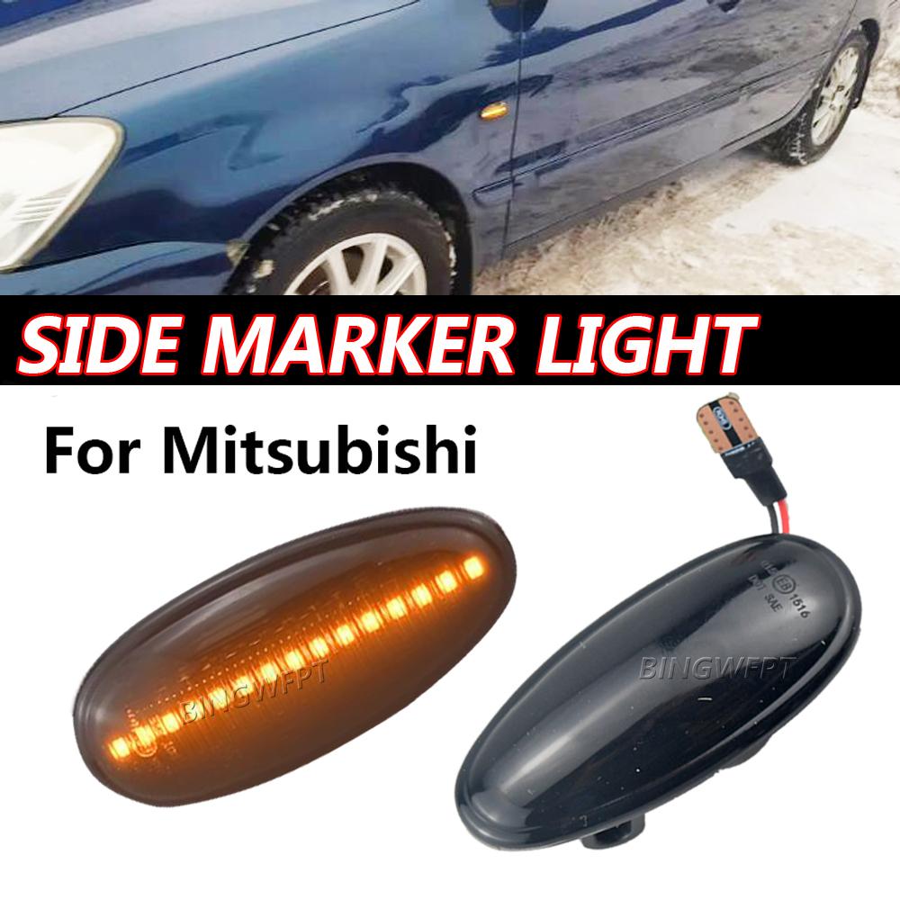 2PCS LED Dynamic Side Marker Lights Arrow Turn Signal Lamps For Mitsubishi Pajero Sport K9 Galant Outlander Lancer Freeca I-MievTurn Signal 2