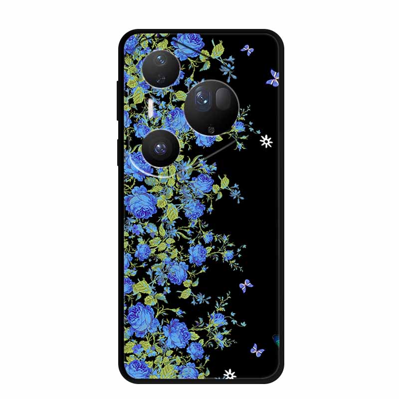 For Huawei Pura 80 Ultra 5G Case Coque Cartoon Cat Painted Black Silicone Soft Back Cover For Huawei Pura 80 Ultra Cases Shells