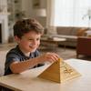 Holzpyramide Entschlüsselungs-Mystery-Spielzeug 3D Holzpyramiden-Puzzle Rätselspiel Denkspiel Lernspielzeug für Erwachsene Teenager