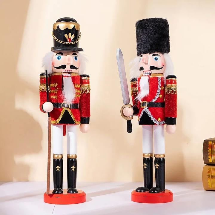 Duży Dziadek Do Orzechów Zawieszka Figurka Żołnierzyk 30 Cm Drewno
